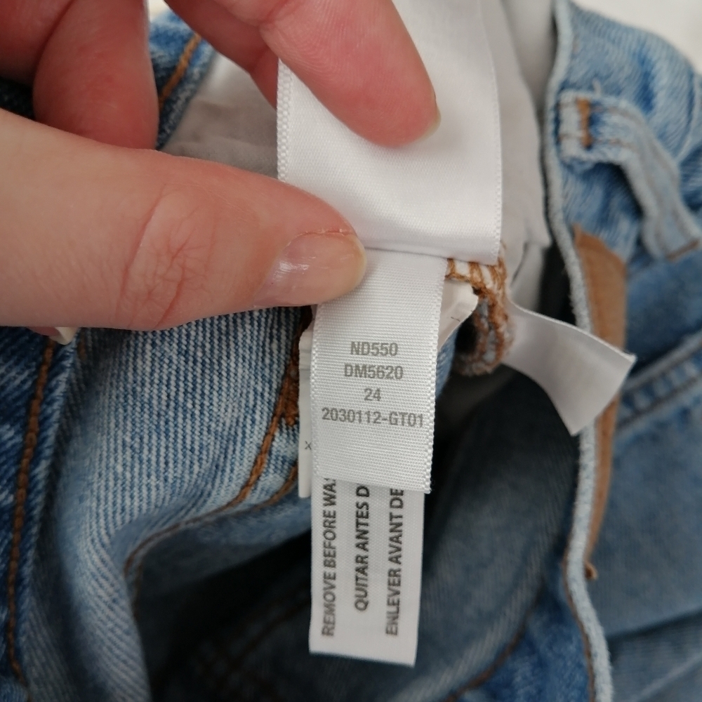 Madewell Baggy Straight Leg Jeans Distressed Earlhurst Light Wash Size 24 - Picture 13 of 16